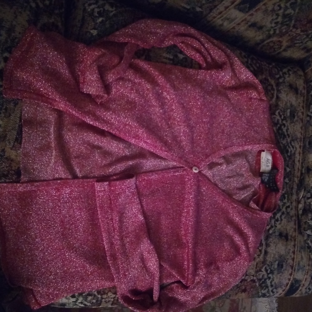Cardigan Set in Red and Sliver